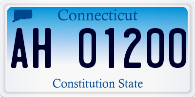 CT license plate AH01200