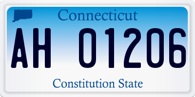 CT license plate AH01206