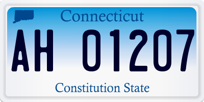 CT license plate AH01207