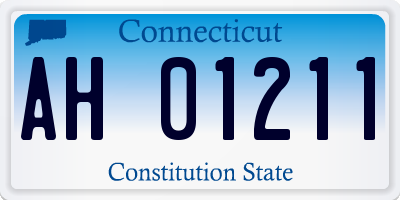 CT license plate AH01211