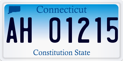 CT license plate AH01215