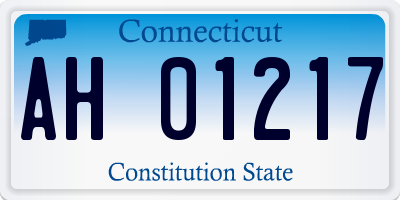 CT license plate AH01217