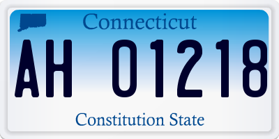 CT license plate AH01218