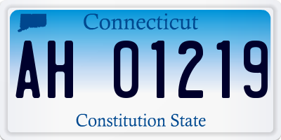 CT license plate AH01219