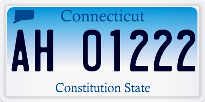 CT license plate AH01222