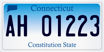 CT license plate AH01223