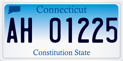 CT license plate AH01225