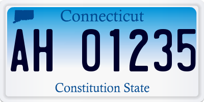 CT license plate AH01235
