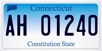 CT license plate AH01240