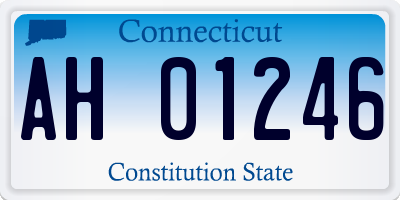 CT license plate AH01246