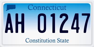 CT license plate AH01247