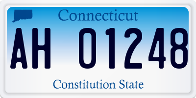 CT license plate AH01248