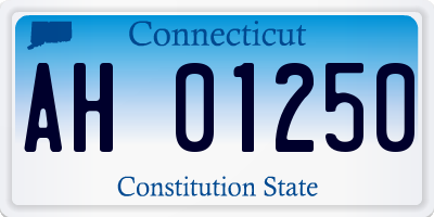 CT license plate AH01250