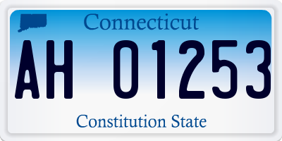 CT license plate AH01253