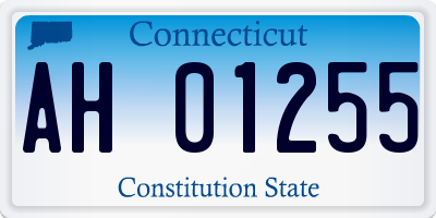 CT license plate AH01255