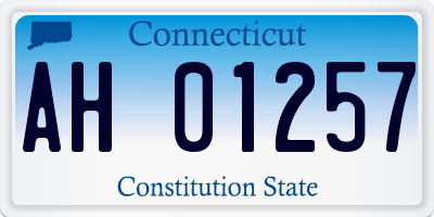 CT license plate AH01257