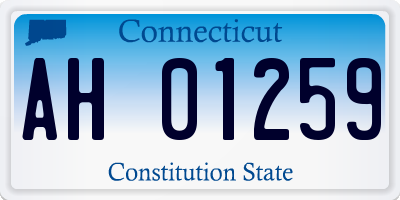 CT license plate AH01259