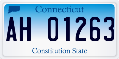 CT license plate AH01263