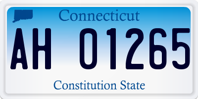 CT license plate AH01265