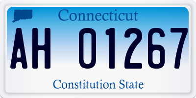 CT license plate AH01267