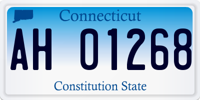 CT license plate AH01268