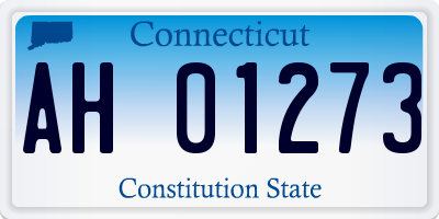 CT license plate AH01273