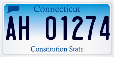 CT license plate AH01274