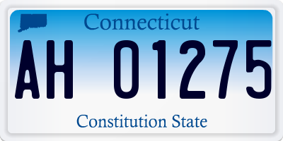 CT license plate AH01275