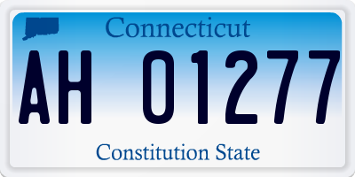 CT license plate AH01277