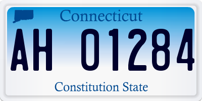CT license plate AH01284