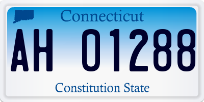CT license plate AH01288