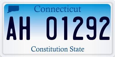 CT license plate AH01292