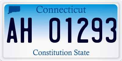 CT license plate AH01293