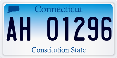 CT license plate AH01296