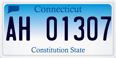 CT license plate AH01307