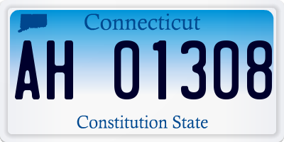 CT license plate AH01308