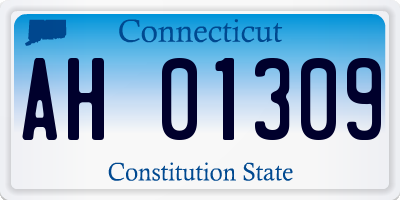 CT license plate AH01309
