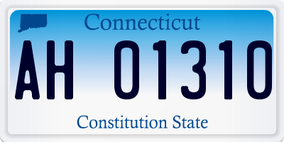 CT license plate AH01310