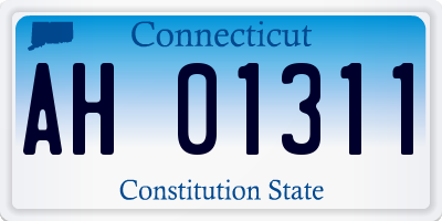 CT license plate AH01311