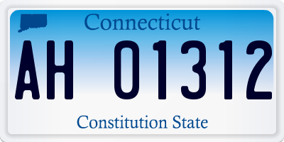 CT license plate AH01312