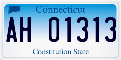 CT license plate AH01313