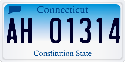 CT license plate AH01314