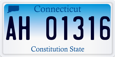 CT license plate AH01316