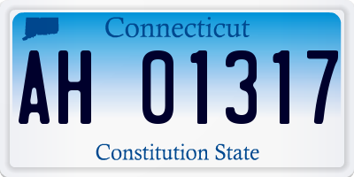 CT license plate AH01317