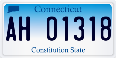 CT license plate AH01318