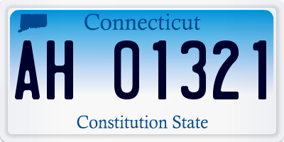 CT license plate AH01321