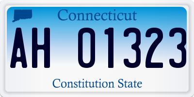 CT license plate AH01323