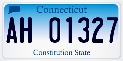 CT license plate AH01327
