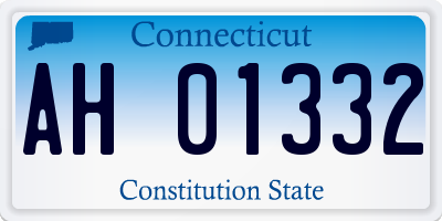 CT license plate AH01332