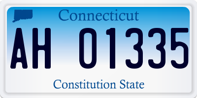 CT license plate AH01335